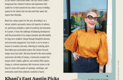Hot Off the Press! Khani Zulu featured as Tribeza’s East Austin Neighborhood Guide